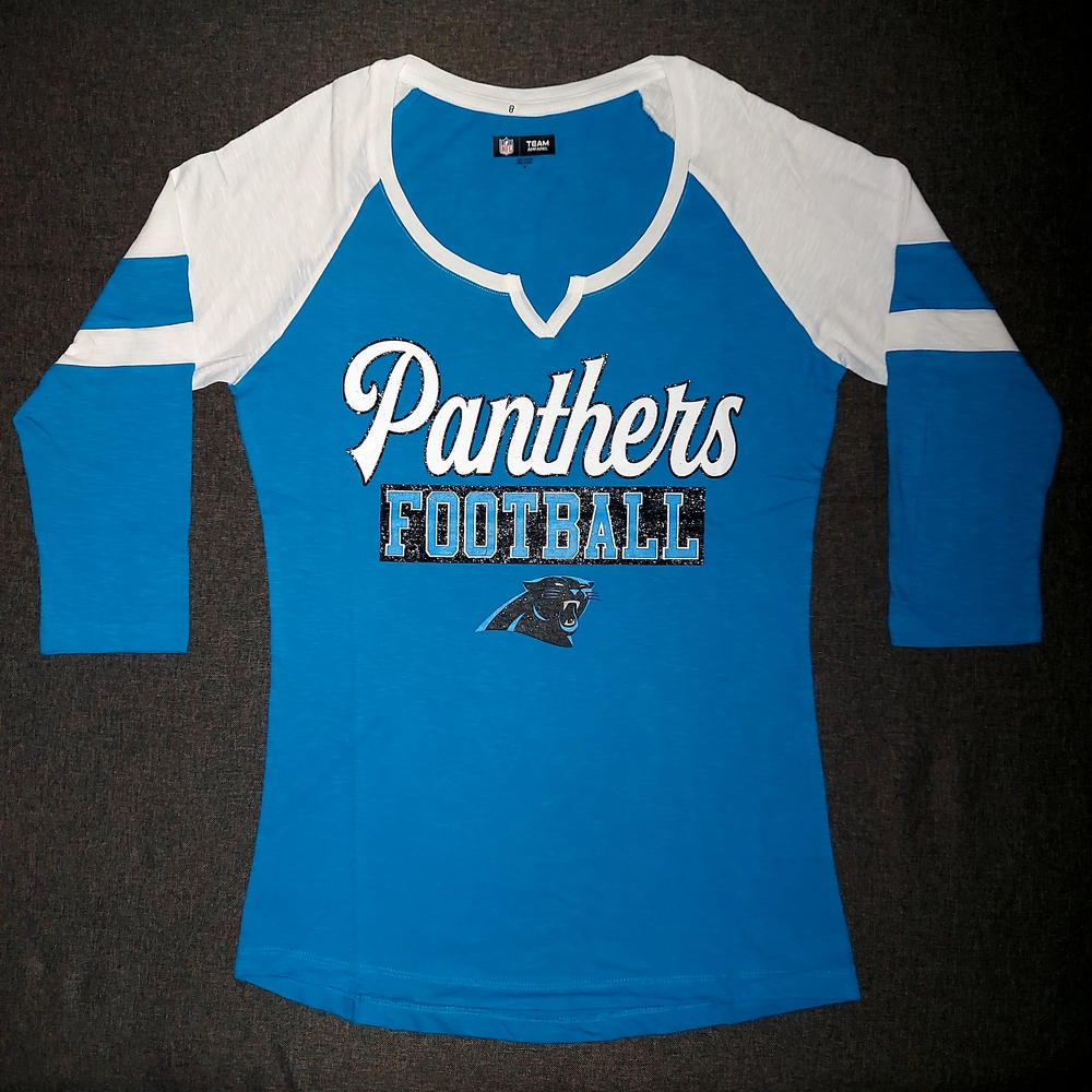 Carolina Panthers NFL Team Apparel Womens 3/4 Sleeve Shirt